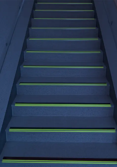 Photoluminescent Stair Nosing Application