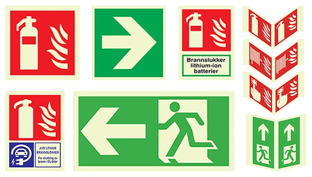 Photoluminescent Fire Exit Sign