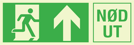 Photoluminescent Fire Exit Sign