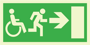 Photoluminescent Fire Exit Sign