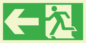 Photoluminescent Fire Exit Sign