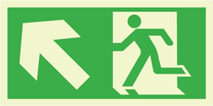 Photoluminescent Fire Exit Sign