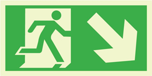 Photoluminescent Fire Exit Sign