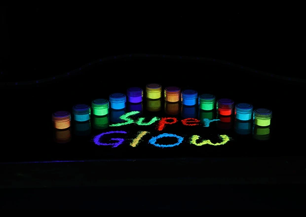 orange-red glow in the dark pigment powder