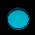 glowing blue powder